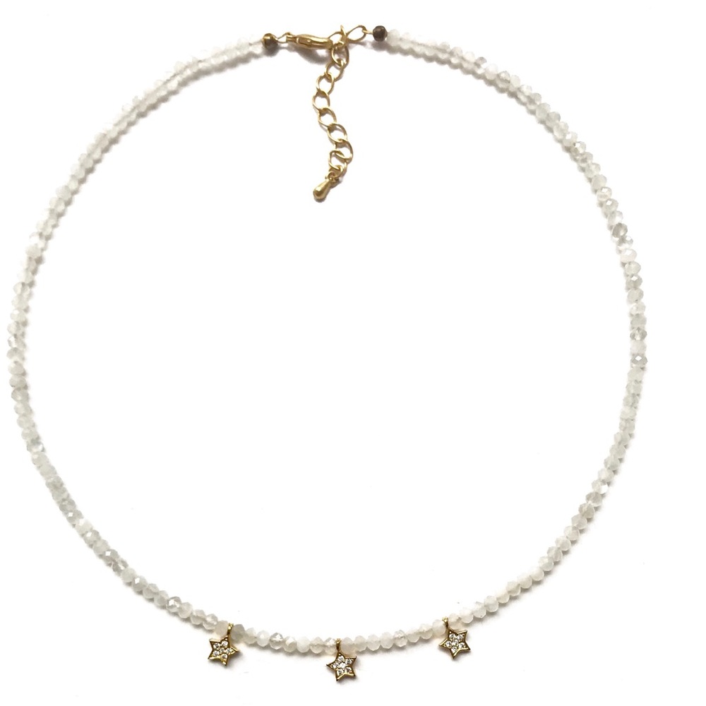 Shop Moonstone and Star Necklace
